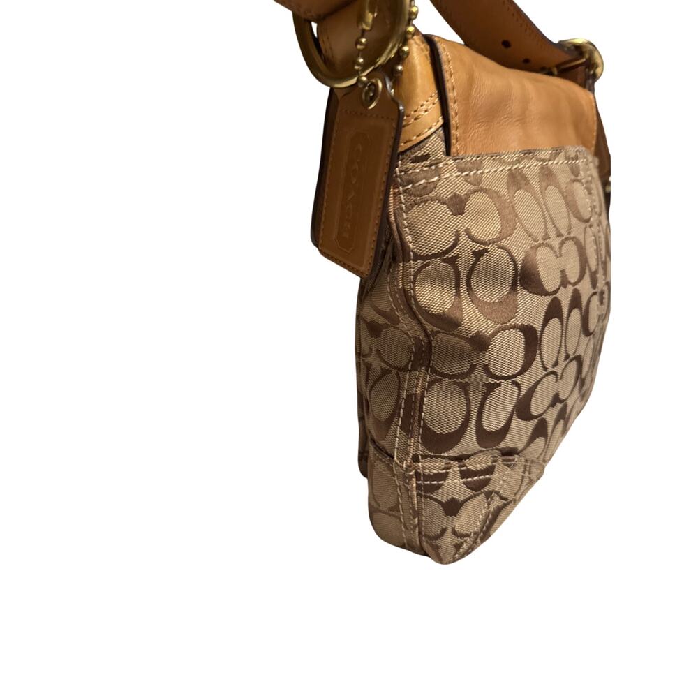 Coach Signature Canvas and Leather Crossbody Bag in Brown - Picture 9 of 10